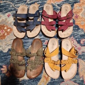 4 pairs of sandals. $16 each